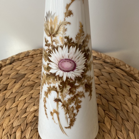 AK Kaiser Thistle Weather Flower Clock Silberdistel Vase - Picture 2 of 8